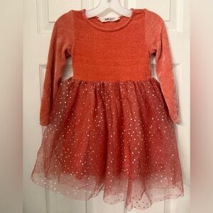 H&M toddler girls long sleeve polkadot tutu dress